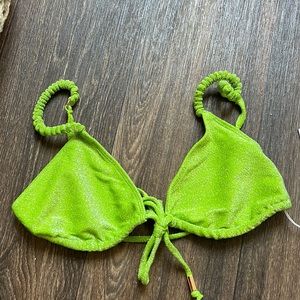 Juillet Swim Ruby Top Lurex Sparkle Lime